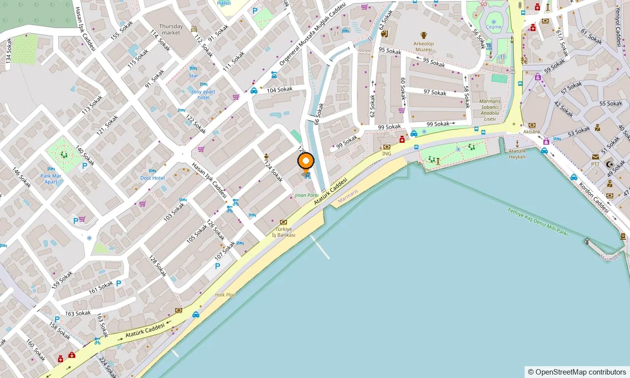 Map — Kemeraltı Mah. 107. Sk. No:45, Marmaris, Muğla