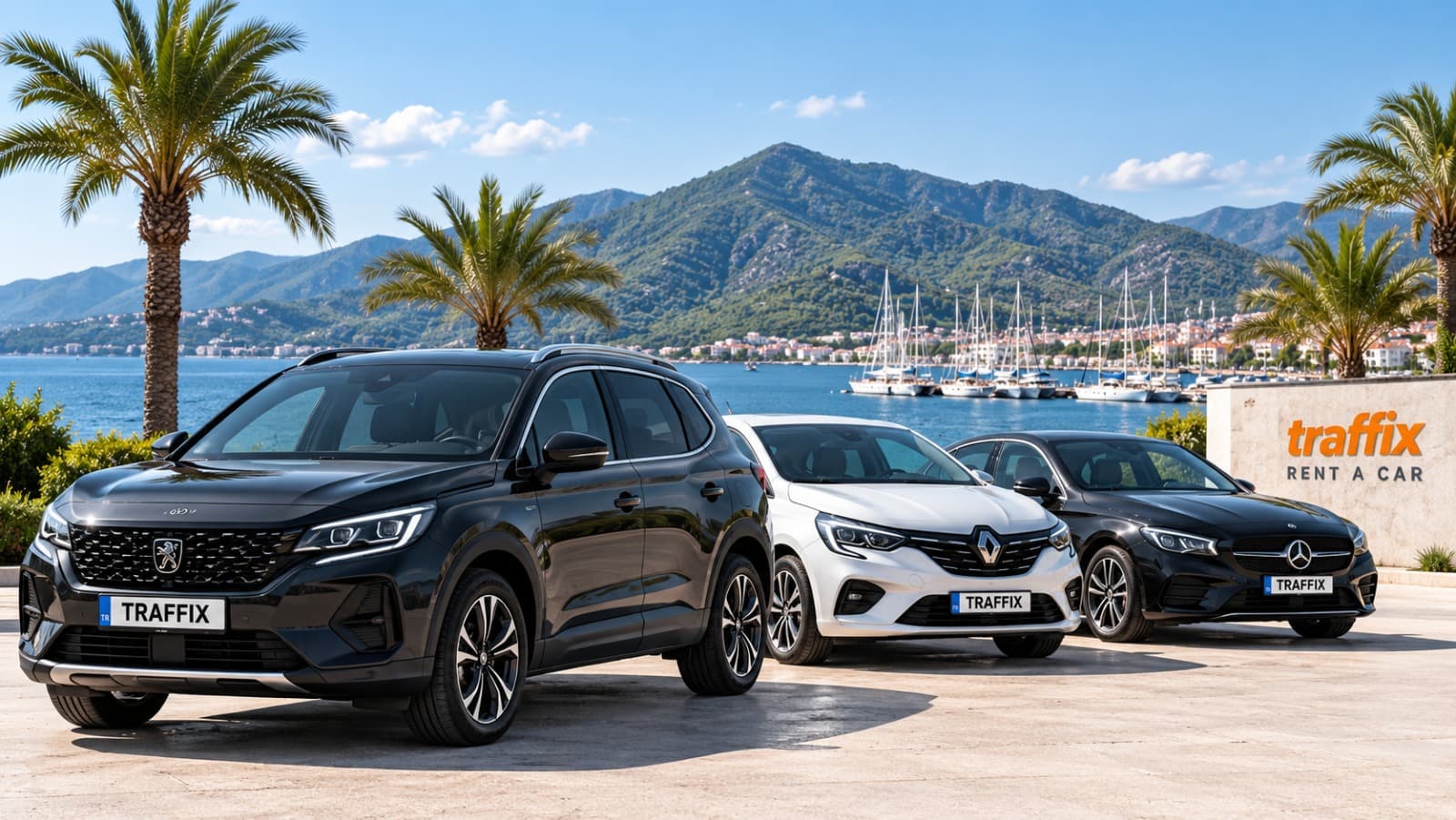 Traffix Rent a Car araçları ve Marmaris